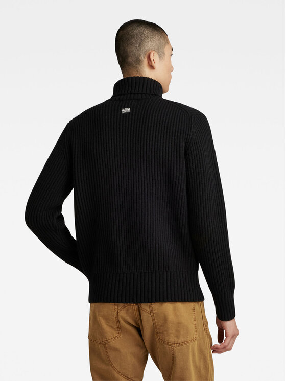 G-Star Raw G-Star Raw Rollkragenpullover Essential D23732-D447 Schwarz Regular Fit
