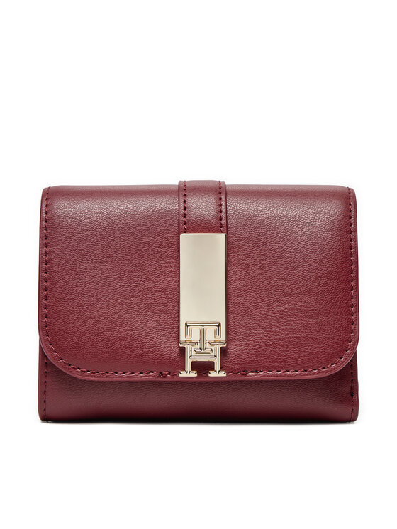 Portofel Mic de Damă Tommy Hilfiger Th Heritage Med AW0AW16579 Vișiniu