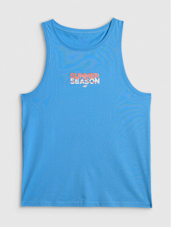 4F 4F Tank top 4FWSS26TSLEM249-33S Niebieski Regular Fit
