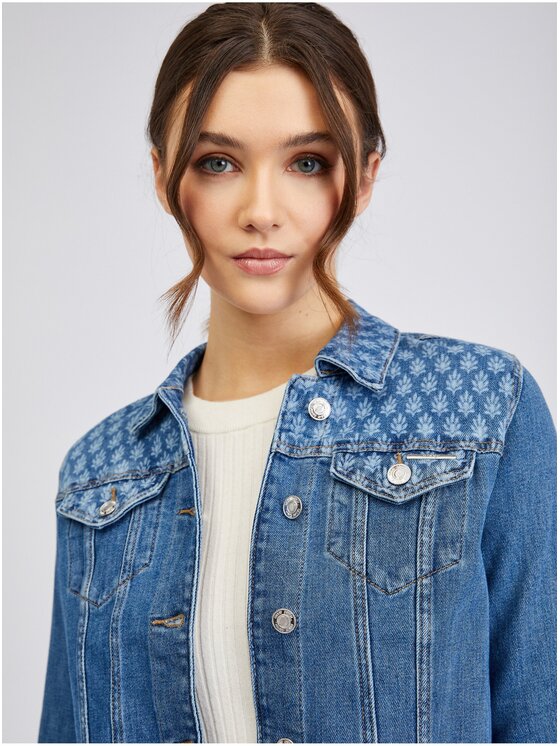 Orsay Orsay Kurtka jeansowa 821142558000__44 Niebieski Regular Fit