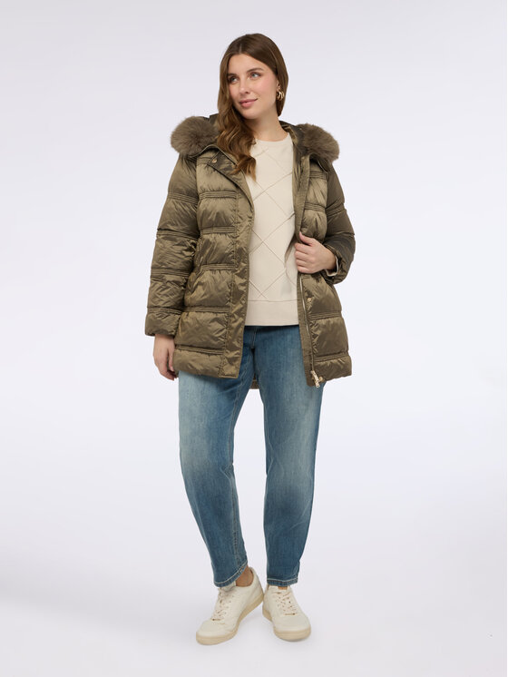 Fiorella Rubino Fiorella Rubino Giubbotto piumino F025T001456N035 Verde A-Line Fit