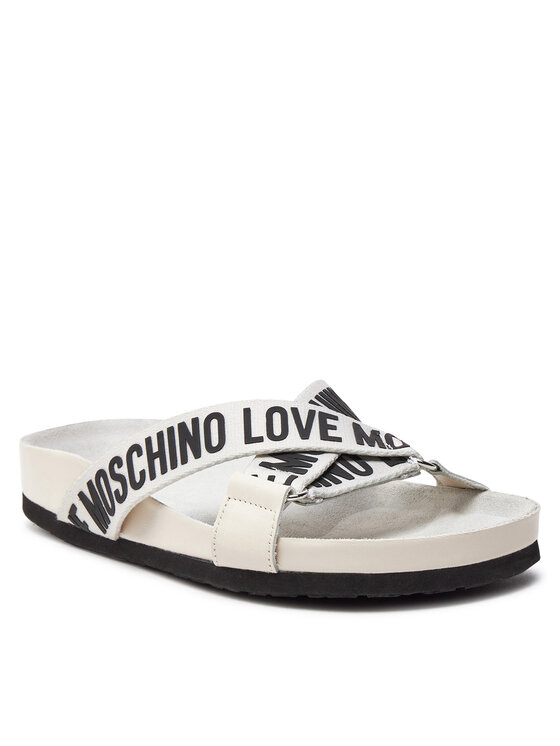 LOVE MOSCHINO LOVE MOSCHINO Klapki JA28263G0IIX110A Écru