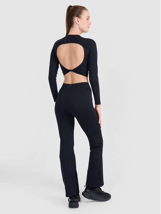 4F 4F Spodnie materiałowe TRAINING SEAMLESS Czarny Slim Fit
