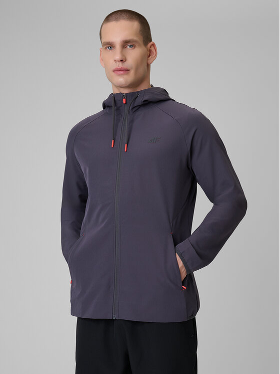 4F 4F Bluza TRAINING CLUB Szary ciemny Regular Fit
