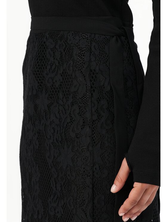 PINKO PINKO Φούστα Galletta gonna pizzo Μαύρο Regular Fit