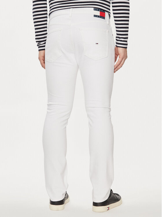 Tommy Jeans Tommy Jeans Blugi Scanton DM0DM18746 Alb Slim Fit