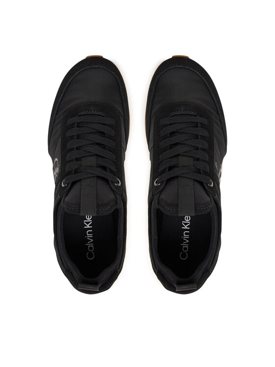 Calvin Klein Calvin Klein Superge Retro Runner Sock Laceup Mix Mat YW0YW02060 Črna