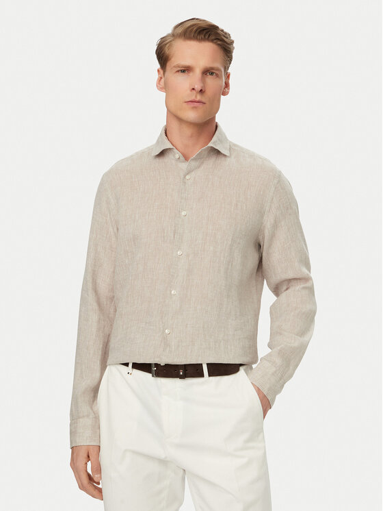 JOOP! JOOP! Риза Pai-W 30102661 Бежов Regular Fit