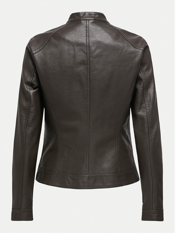 ONLY ONLY Μπουφάν από απομίμηση δέρματος Bandit 15081400 Καφέ Regular Fit