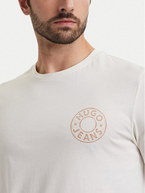 HUGO HUGO Tricou Nemodo 50572303 Crem Regular Fit
