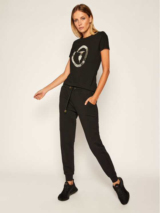 Trussardi Pantaloni da tuta 56P00215 Nero Regular Fit • Modivo.it