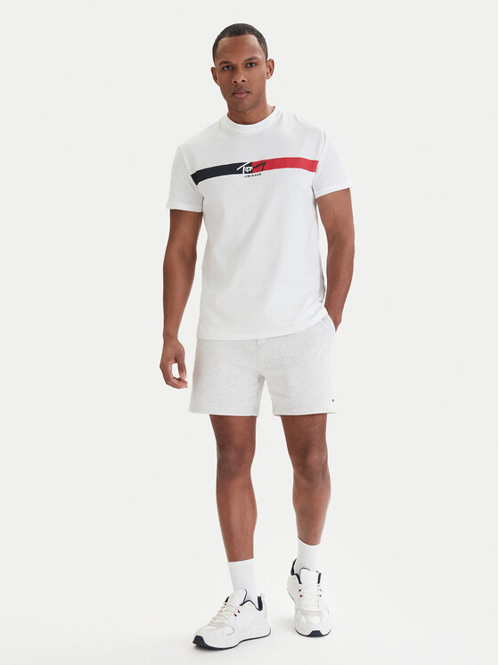 Tommy Jeans Tommy Jeans Póló DM0DM22539 Fehér Regular Fit