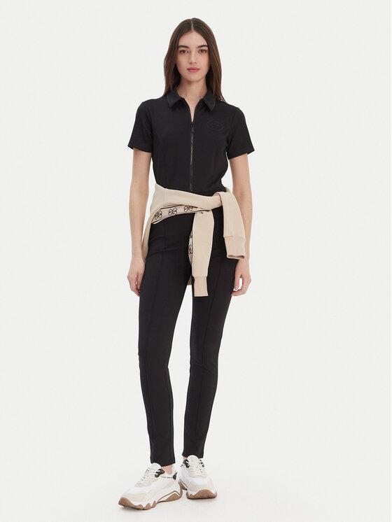 Guess Guess Salopetă V6RD03 KD822 Negru Slim Fit