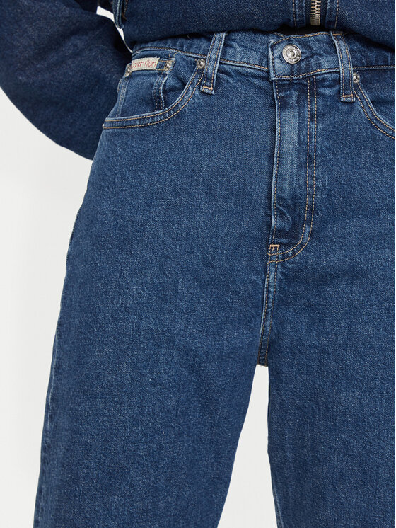 Calvin Klein Jeans Calvin Klein Jeans Jeans hlače J20J224033 Mornarsko modra Straight Fit