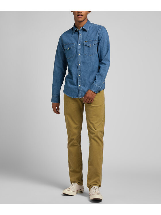 Lee Lee Koszula jeansowa L69HKXLR Niebieski Regular Fit