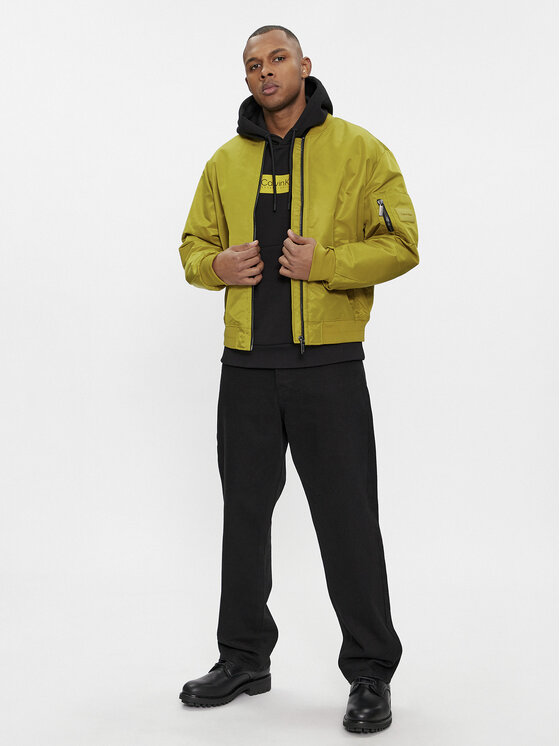Calvin Klein Calvin Klein Bomber striukė Hero K10K109907 Žalia Relaxed Fit