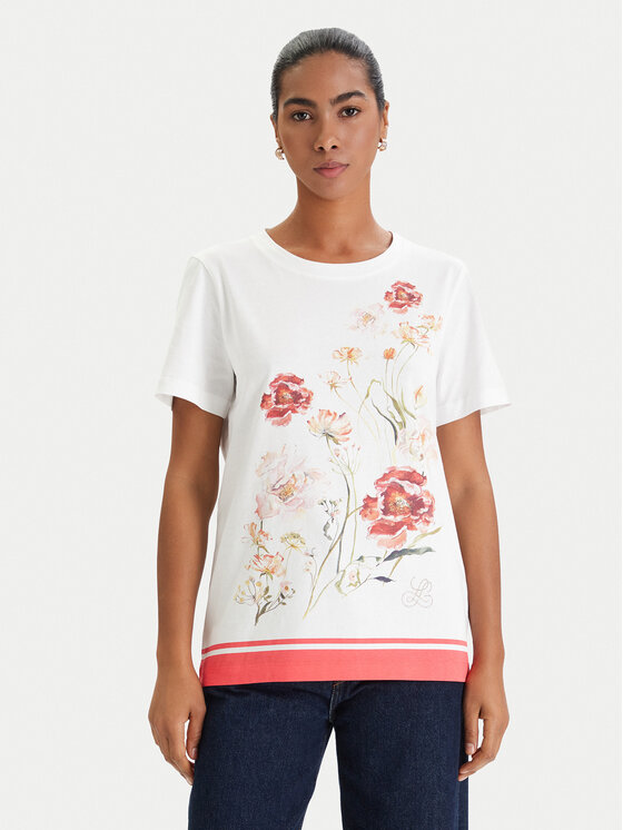 Luisa Spagnoli Luisa Spagnoli Tricou Belle 543280 Alb Regular Fit