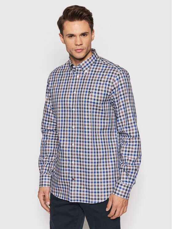 tommy hilfiger herringbone shirt