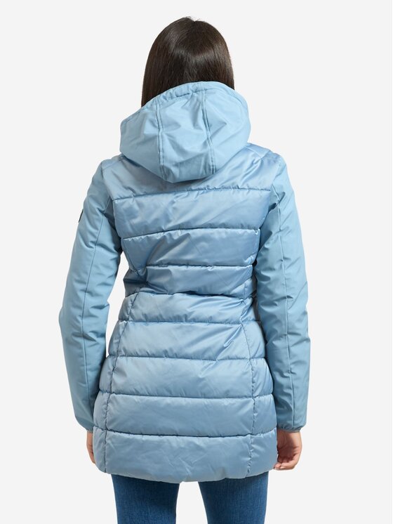 Yes Zee Yes Zee Giubbotto piumino giubbino donna Celeste Regular Fit