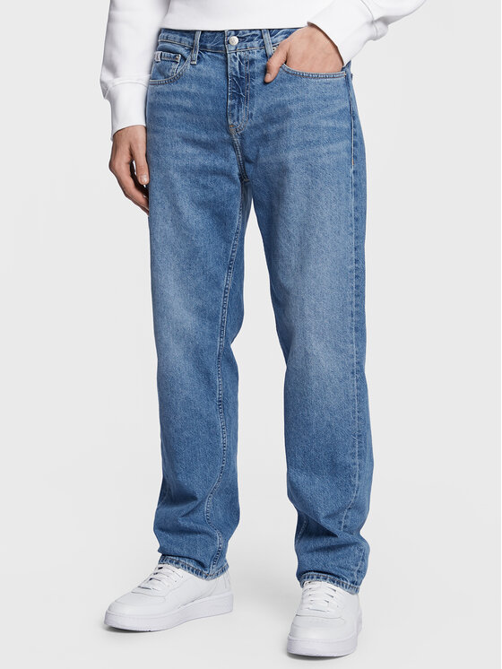 Calvin Klein Jeans Дънки J30J323069 Син Straight Fit
