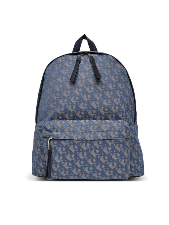 Calvin Klein Jeans Ruksak Unstructured Monogram Backpack 4 LV04G3116G Modrá