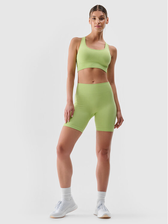 4F 4F Kolarki MULTI ACTIVE Zielony jasny Slim Fit