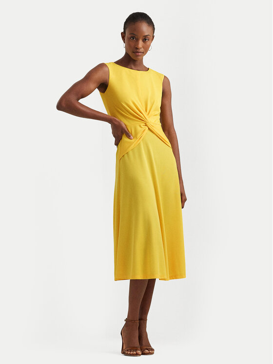Lauren Ralph Lauren Vestito da giorno 250872090008 Giallo Regular Fit, taglia : 6