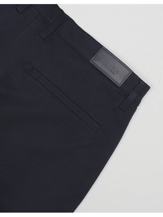 Borgio Borgio Spodnie materiałowe altino Granatowy Slim Fit