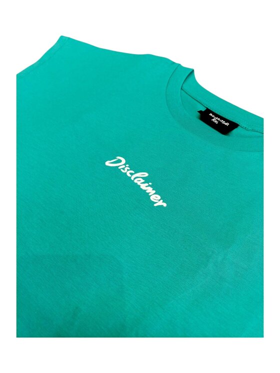 DISCLAIMER DISCLAIMER T-shirt q-bab-69445 Verde Regular Fit