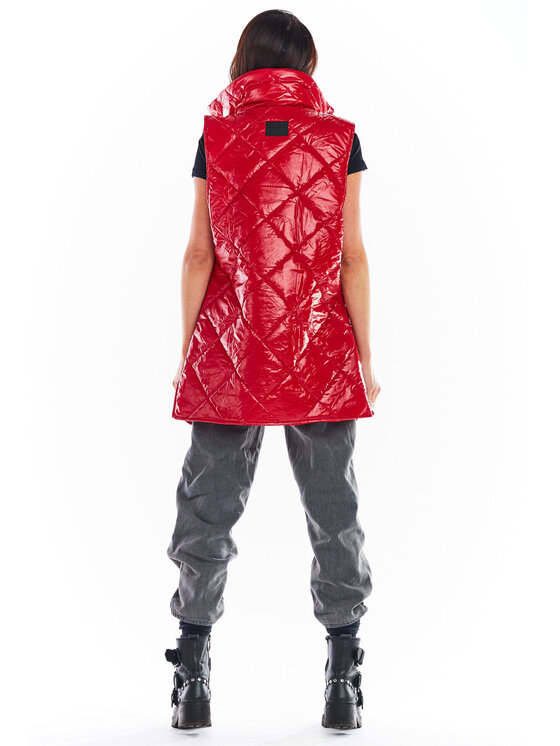 Awama Awama Bezrękawnik A383 Czerwony Basic Fit