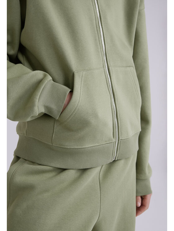 Style Republic Style Republic Bluza Zip Hoodie Zielony Comfort Fit
