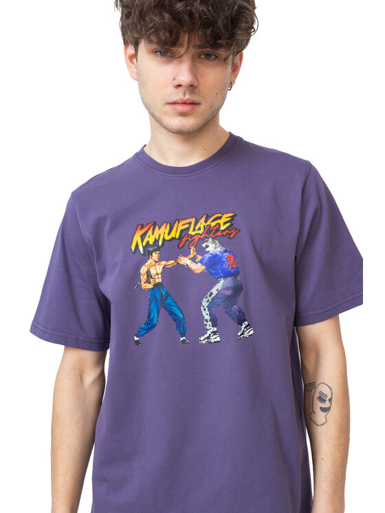Kamuflage Kamuflage T-Shirt Endgame Fioletowy Oversize