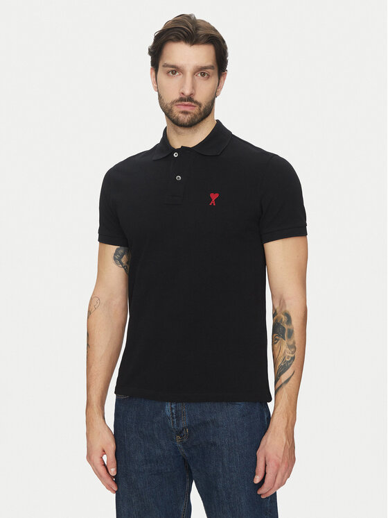AMI PARIS AMI PARIS Polo majica BFUPL001.760 Črna Regular Fit