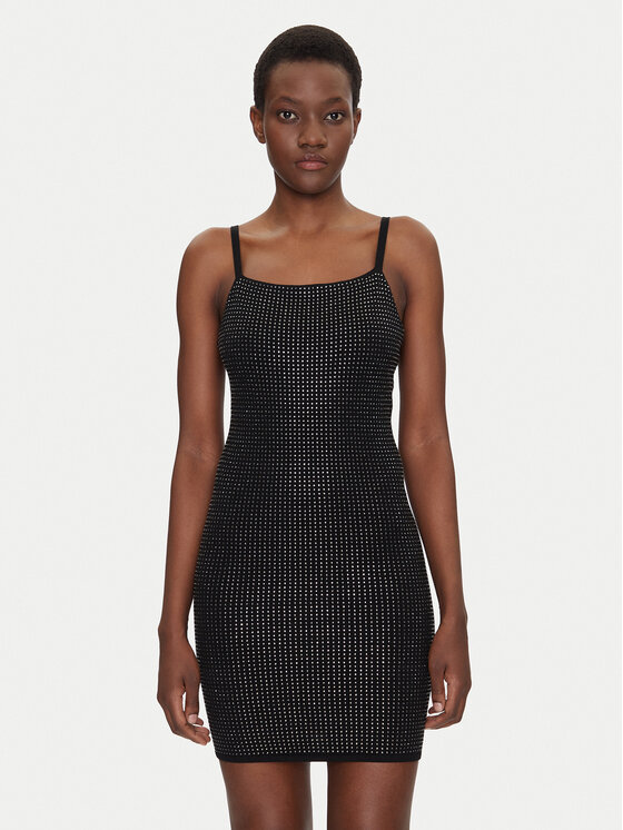 Guess Guess Úpletové šaty W5GK45 Z3MN2 Černá Regular Fit