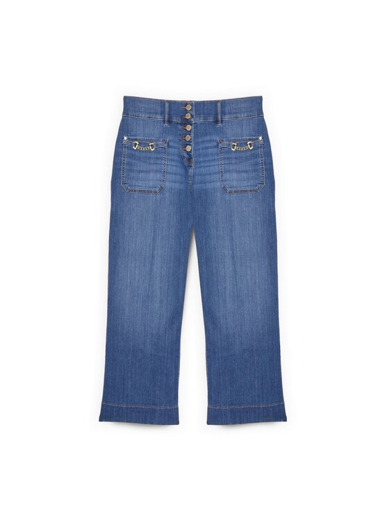 Fiorella Rubino Fiorella Rubino Jeansy P459T005148N024 Niebieski Cropp Fit