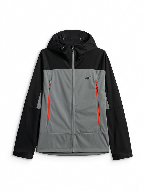 4F 4F Kurtka przejściowa TREKKING Czarny Regular Fit