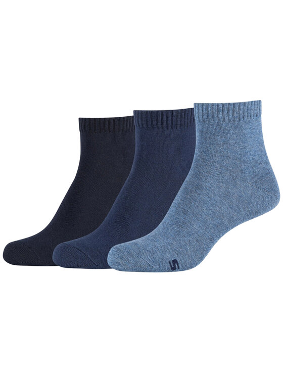 Skechers Calzini Skechers 3PPK Wm Casual Quarter Socks Blu scuro, taglia : 39_42