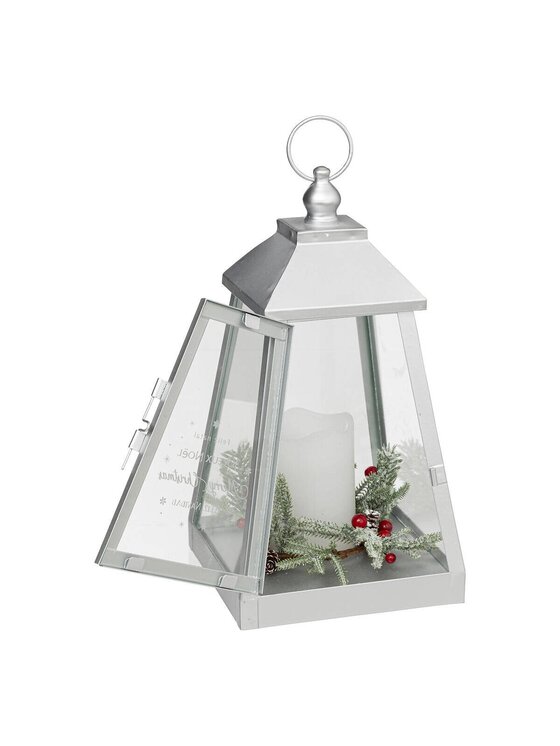 MIAhome MIAhome Lampion metalowy LED EHRAM II biały Biały