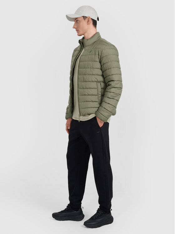 4F 4F Kurtka puchowa MIDSHOP TEXTILE Khaki Regular Fit