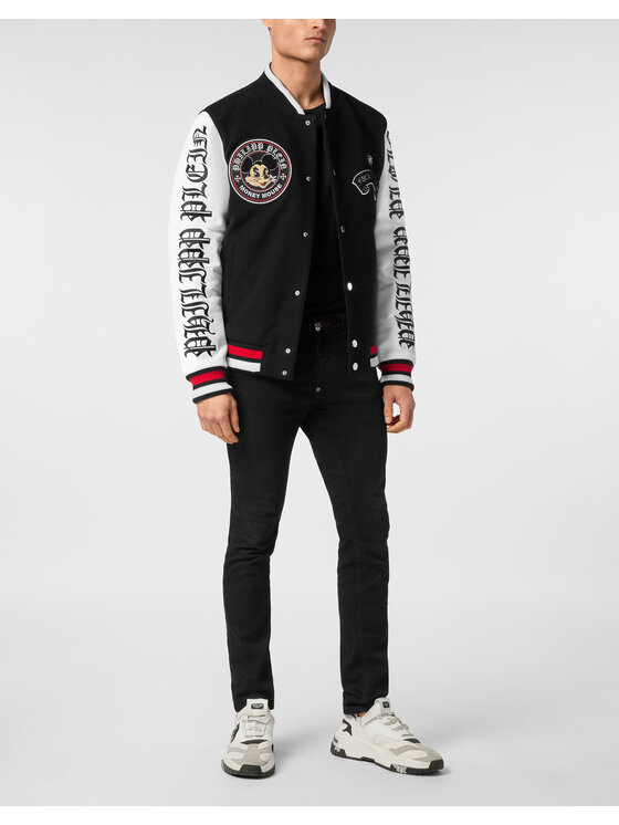 PHILIPP PLEIN PHILIPP PLEIN Kurtka bomber 23631 Czarny Regular Fit