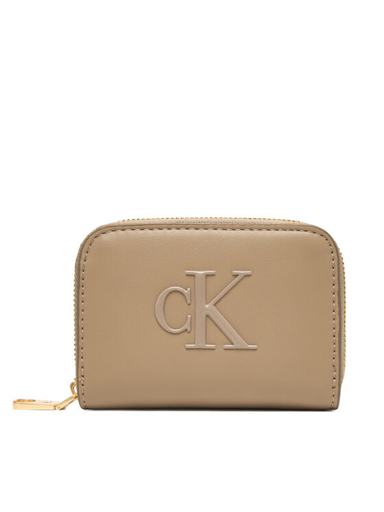 Calvin Klein Calvin Klein Pénztárca Bold Ck Medium Zip Around LV04F1154G Bézs