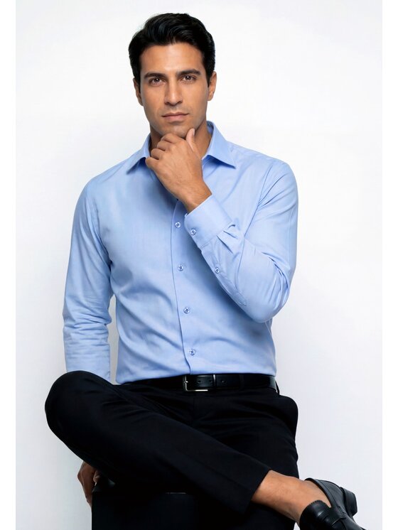 Pako Lorente Pako Lorente Koszula B00B0-1X-M01 Niebieski Slim Fit