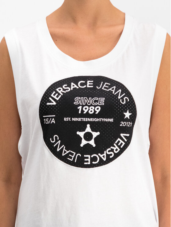 Versace Jeans Versace Jeans Топ D3HTB6T8 Бял Regular Fit