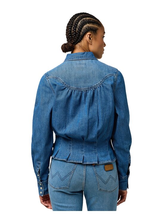 Wrangler Wrangler Koszula jeansowa 112370782 Niebieski Regular Fit