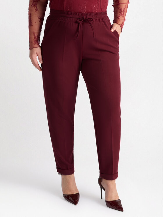 Fiorella Rubino Fiorella Rubino Pantaloni di tessuto P179T005025N036 Bordeaux Regular Fit
