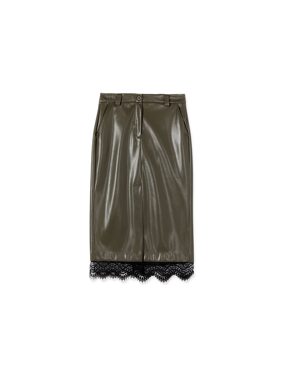 Oltre Oltre Gonna midi 1029R001588N035 Verde Slim Fit