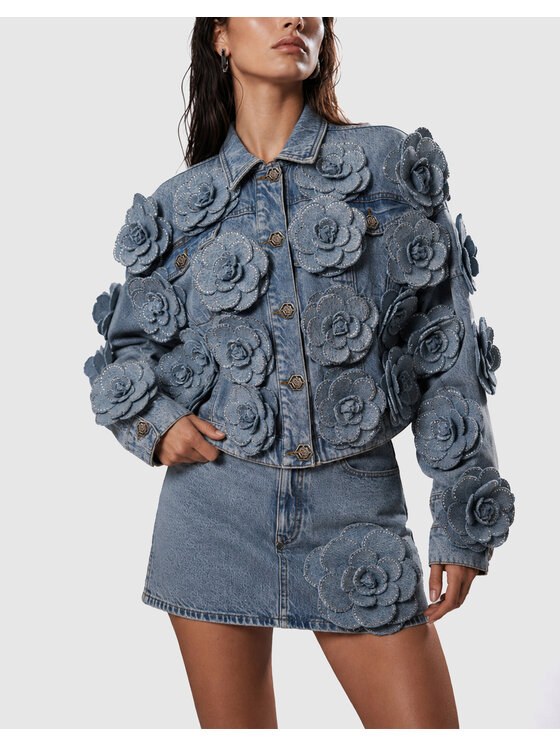 PHILIPP PLEIN PHILIPP PLEIN Kurtka jeansowa 31163 Niebieski Regular Fit