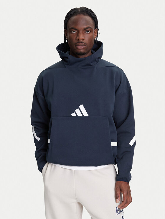 adidas Mikina Z.N.E. JW4729 Tmavomodrá Loose Fit