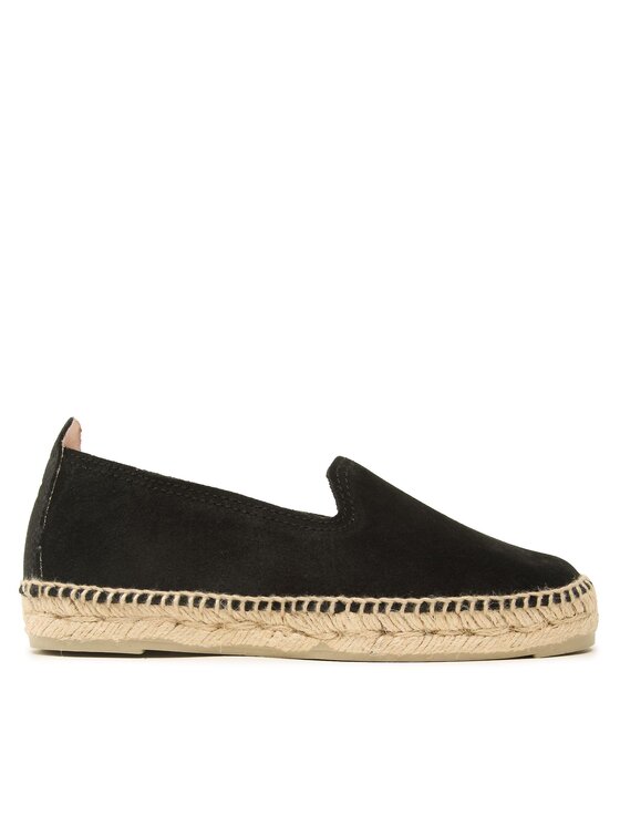 Manebi Manebi Espadrile Suede Flat Espadrilles Negru