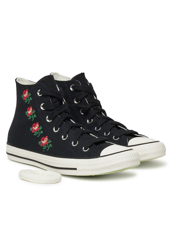 Converse Converse Кецове Chuck Taylor All Star Rose Cross Stitch A13657C Черен